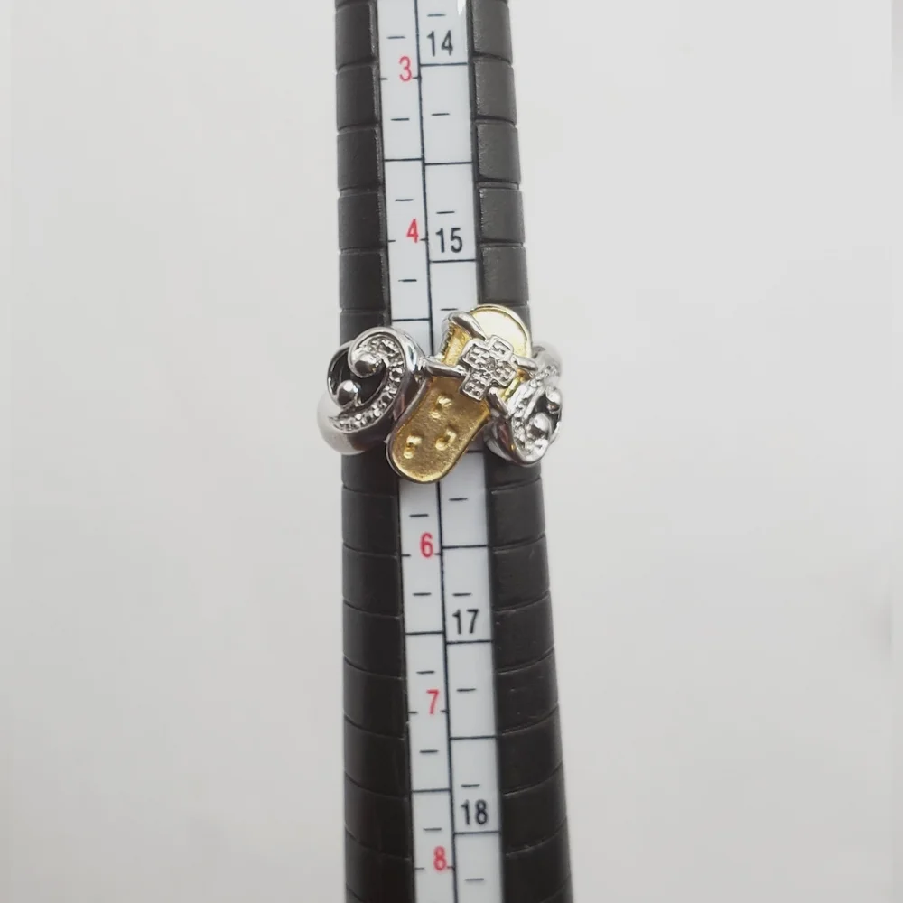 Genuine Diamond Yellow Gold 925 Sterling Silver Sandle Flip Flop Footprint Ring